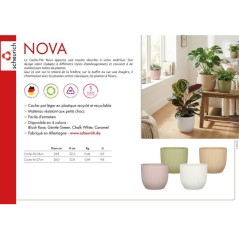 Pot de fleurs rond - DEROMA - 231 - 7 L - Ø 24 cm - Blanc