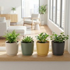 Pot de fleurs rond - DEROMA - 236 - 13 L - Ø 29 cm - Vert