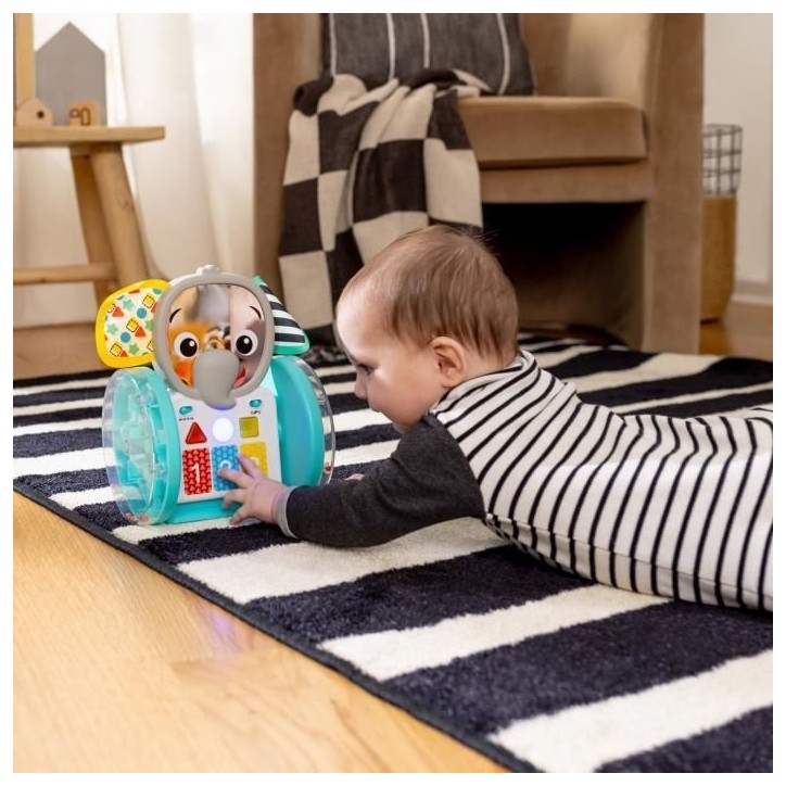 BABY EINSTEIN EARL l'éléphant Jouet d'éveil a roulettes interactif multilingue, Cadeau Noel bébé, développement de la motr BABY EINSTEIN EARL l'éléphant Jouet d'éveil a roulettes interactif multilingue, Cadeau Noel bébé, développement de la motr