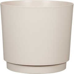 Cache-pot rond - GARDEN ID - Plano - Ø 25 - 7 L - H 22 cm - Blanc cha