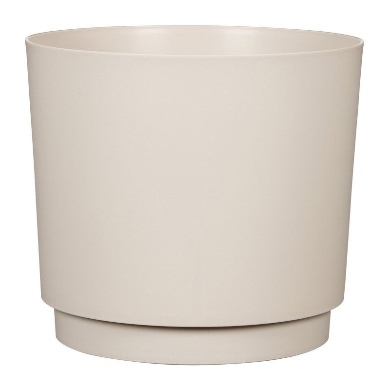Cache-pot rond - GARDEN ID - Plano - Ø 25 - 7 L - H 22 cm - Blanc cha
