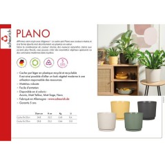 Pot de fleurs rond - DEROMA - 236 - 13 L - Ø 29 cm - Beige