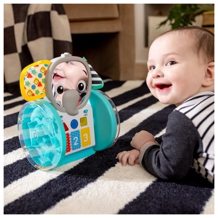BABY EINSTEIN EARL l'éléphant Jouet d'éveil a roulettes interactif multilingue, Cadeau Noel bébé, développement de la motr BABY EINSTEIN EARL l'éléphant Jouet d'éveil a roulettes interactif multilingue, Cadeau Noel bébé, développement de la motr