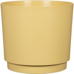 Pot de fleurs rond - DEROMA - 236 - 13 L - Ø 29 cm - Jaune