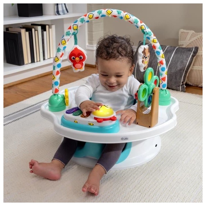BABY EINSTEIN Siege bébé 3 en 1, Siege d'activités - Réhausseur de table avec arche de jeu avec jouets interactifs BABY EINSTEIN Siege bébé 3 en 1, Siege d'activités - Réhausseur de table avec arche de jeu avec jouets interactifs
