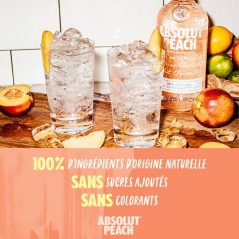Absolut - Peche - Vodka aromatisée - 38,0 % Vol. - 70cl