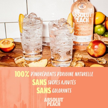 Absolut - Peche - Vodka aromatisée - 38,0 % Vol. - 70cl