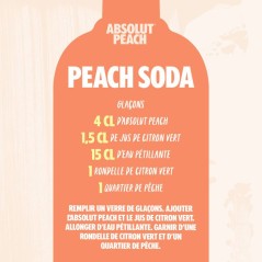 Absolut - Peche - Vodka aromatisée - 38,0 % Vol. - 70cl