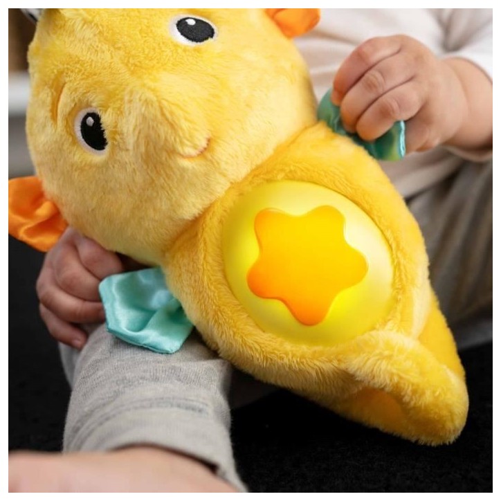 BABY EINSTEIN Veilleuse bébé, Doudou hippocampejaune, réponds au pleurs de bébé, musicale, lumineuse, bruits blanc, attache BABY EINSTEIN Veilleuse bébé, Doudou hippocampejaune, réponds au pleurs de bébé, musicale, lumineuse, bruits blanc, attache