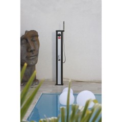 Douche solaire d'extérieur Ubbink Solaris ELITE - Réservoir 18L - Mitigeur et douchette - Ø15 x H118 cm
