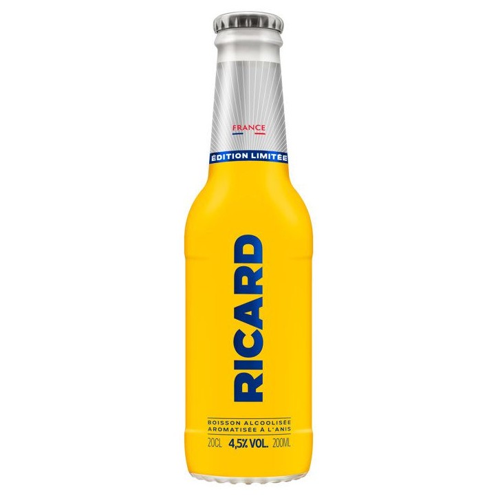 Ricard - Boisson alcoolisée aromatisée a l'anis - Bouteille - 4,5 % Vol. - Pack de 3 x 20cl Ricard - Boisson alcoolisée aromatisée a l'anis - Bouteille - 4,5 % Vol. - Pack de 3 x 20cl
