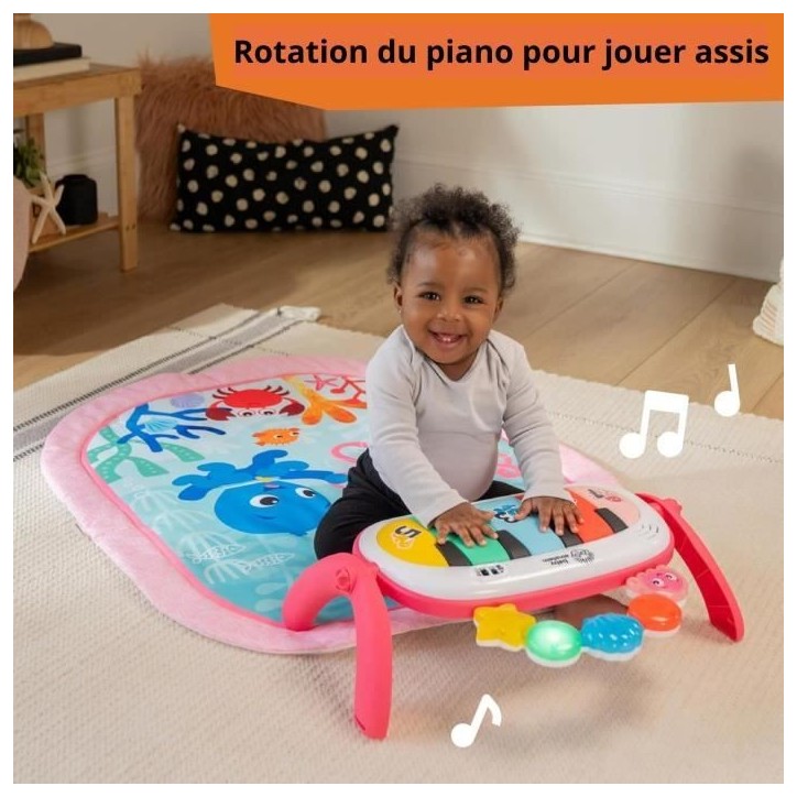 BABY EINSTEIN Tapis de sol éveil bébé fille évolutif 4-en-1 -Kickin' Tunes- jouet piano, arche jouets sensoriels, multilingu BABY EINSTEIN Tapis de sol éveil bébé fille évolutif 4-en-1 -Kickin' Tunes- jouet piano, arche jouets sensoriels, multilingu