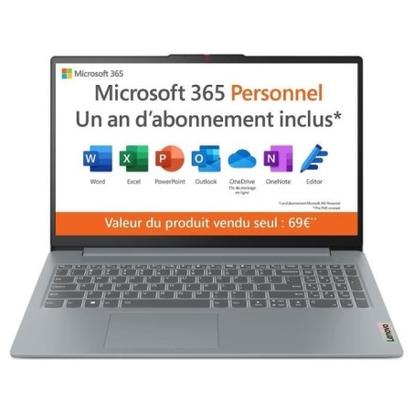 PC portable LENOVO IdeaPad Slim 3 15IAN8 | Windows 11 - 15 FHD - Intel