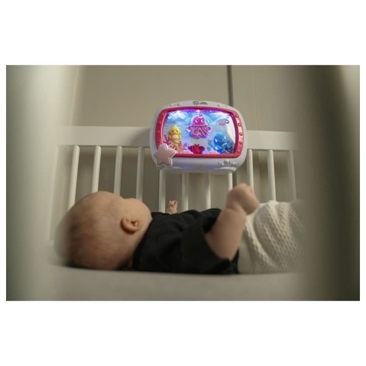 BABY EINSTEIN Veilleuse bébé -Reves marins rose- Réglage 25 min lumiere, son, musique ou bruit de l'océan apaisantes, télé BABY EINSTEIN Veilleuse bébé -Reves marins rose- Réglage 25 min lumiere, son, musique ou bruit de l'océan apaisantes, télé