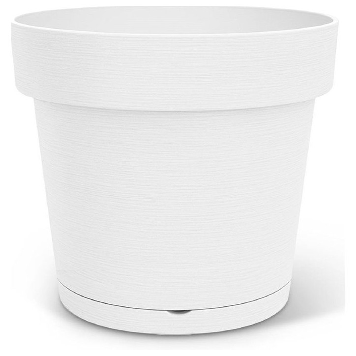Pot de fleurs avec réserve rond - GARDEN ID - Glamour - Ø 50 - 47 L - H 43 cm - Blanc Pot de fleurs avec réserve rond - GARDEN ID - Glamour - Ø 50 - 47 L - H 43 cm - Blanc