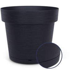 Pot de fleurs avec réserve rond - GARDEN ID - Glamour - Ø 50 - 47 L - H 43cm - Noir/Anthracite