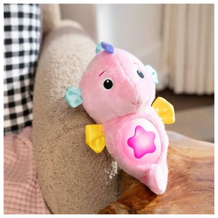BABY EINSTEIN Veilleuse bébé, Doudou hippocampe rose, réponds au pleurs de bébé, musicale, lumineuse, bruits blanc, attache BABY EINSTEIN Veilleuse bébé, Doudou hippocampe rose, réponds au pleurs de bébé, musicale, lumineuse, bruits blanc, attache