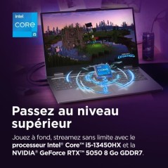PC Portable Gamer LENOVO LOQ Essential 15IRX11 | Sans Windows - 15,6'' FHD 144hz - Core i5-13450HX - RTX5050 - RAM 16Go - SSD 51