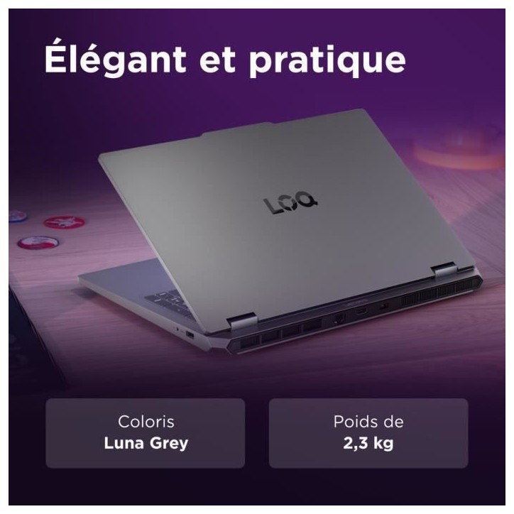 PC Portable Gamer LENOVO LOQ Essential 15IRX11 | Sans Windows - 15,6'' FHD 144hz - Core i5-13450HX - RTX5050 - RAM 16Go - SSD 51 PC Portable Gamer LENOVO LOQ Essential 15IRX11 | Sans Windows - 15,6'' FHD 144hz - Core i5-13450HX - RTX5050 - RAM 16Go - SSD 51