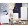 Commode a langer - Babyprice - Basic - 3 tiroirs - Blanche - Boutons