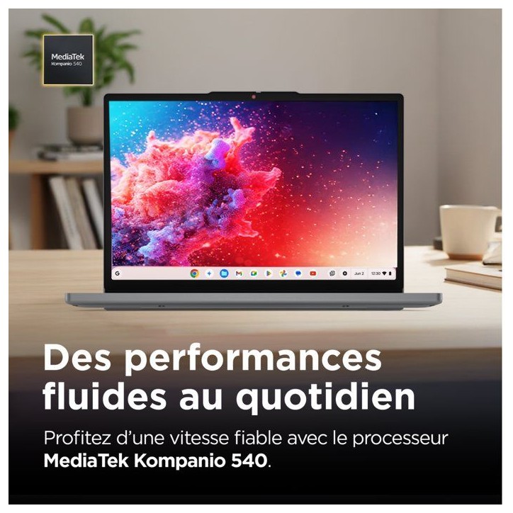 PC Portable Chromebook LENOVO 14M8911 | Chrome OS - 14 WUXGA Tactile - MTK 540 - RAM 8 Go - Stockage 128 Go - AZERTY PC Portable Chromebook LENOVO 14M8911 | Chrome OS - 14 WUXGA Tactile - MTK 540 - RAM 8 Go - Stockage 128 Go - AZERTY