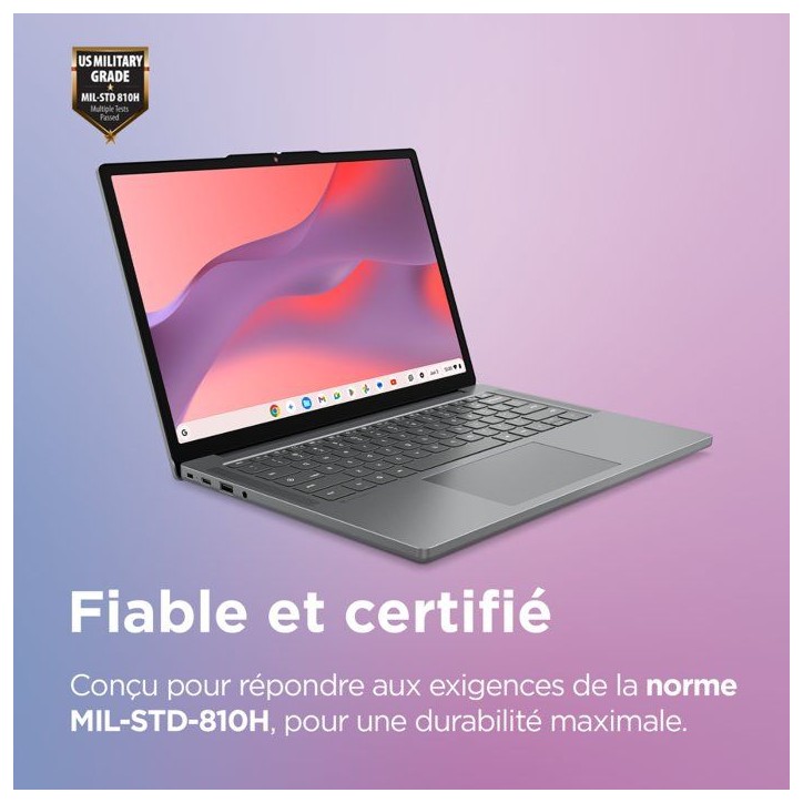 PC Portable Chromebook LENOVO 14M8911 | Chrome OS - 14 WUXGA Tactile - MTK 540 - RAM 8 Go - Stockage 128 Go - AZERTY PC Portable Chromebook LENOVO 14M8911 | Chrome OS - 14 WUXGA Tactile - MTK 540 - RAM 8 Go - Stockage 128 Go - AZERTY