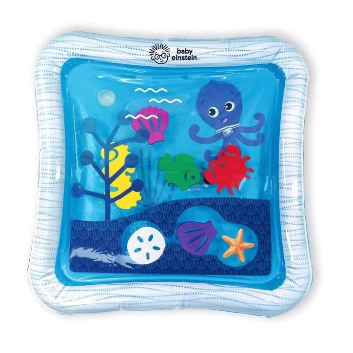 BABY EINSTEIN  Tapis d'eau bébé, jeu sensoriel et d'éveil?, gonflable, facile a nettoyer, pliable, jouets des la naissance