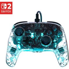 Manette de jeu - Nintendo Switch 2 - Afterglow - RGB - Filaire - Trans
