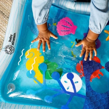 BABY EINSTEIN  Tapis d'eau bébé, jeu sensoriel et d'éveil?, gonflable, facile a nettoyer, pliable, jouets des la naissance