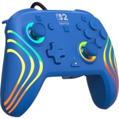 Manette Gaming filaire RGB - TURTLE BEACH - Afterglow Wave pour Nintendo Switch 2 - Bleu