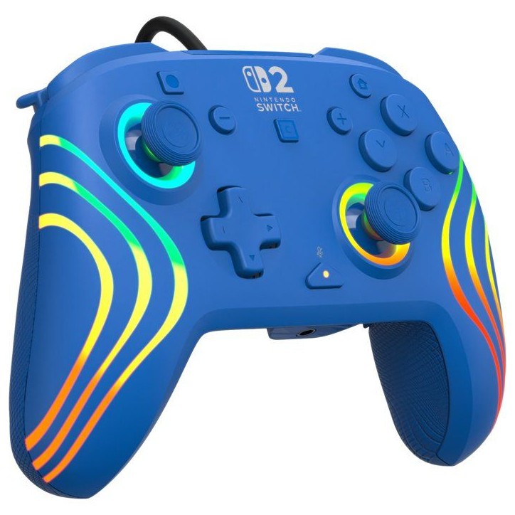 Manette Gaming filaire RGB - TURTLE BEACH - Afterglow Wave pour Nintendo Switch 2 - Bleu Manette Gaming filaire RGB - TURTLE BEACH - Afterglow Wave pour Nintendo Switch 2 - Bleu