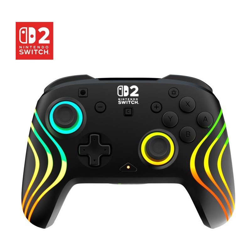Manette de jeu - Nintendo Switch 2 - Afterglow Wave - RGB - Sans fil -