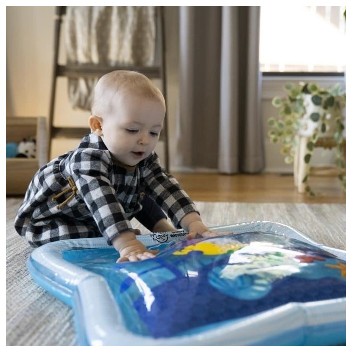 BABY EINSTEIN  Tapis d'eau bébé, jeu sensoriel et d'éveil?, gonflable, facile a nettoyer, pliable, jouets des la naissance