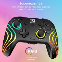 Manette de jeu - Nintendo Switch 2 - Afterglow Wave - RGB - Sans fil -