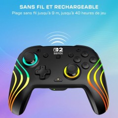 Manette de jeu - Nintendo Switch 2 - Afterglow Wave - RGB - Sans fil -