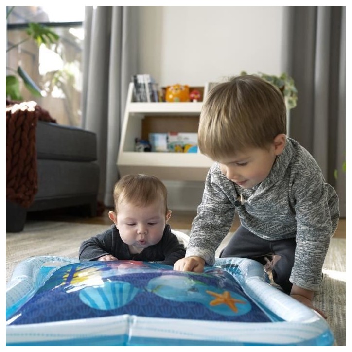 BABY EINSTEIN  Tapis d'eau bébé, jeu sensoriel et d'éveil?, gonflable, facile a nettoyer, pliable, jouets des la naissance