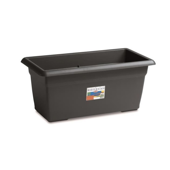 STEFANPLAST Bac a fleur/Jardiniere rectangulaire MEDITERRANEO - 110L - 100x45x40H cm - Plastique - Anthracite STEFANPLAST Bac a fleur/Jardiniere rectangulaire MEDITERRANEO - 110L - 100x45x40H cm - Plastique - Anthracite