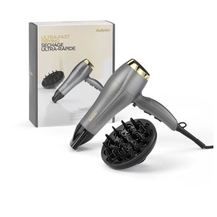 Seche-cheveux - BABYLISS - 5513TE - 2300 W - Technologie Ionique - Titane Céramique - 3 Températures