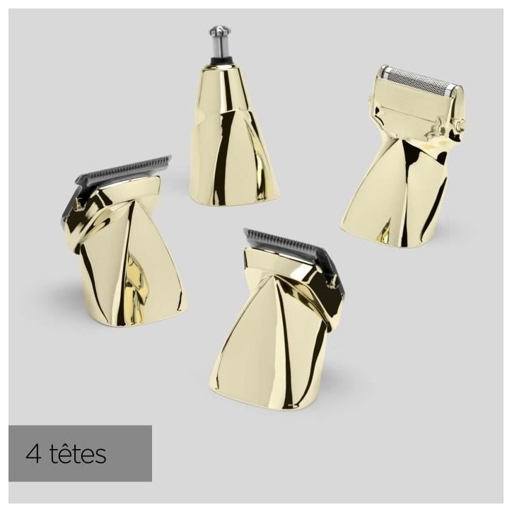 Tondeuse multi-usages sans fil - BABYLISS - MT992E Super-X Metal - Autonomie 5 h - 4 tetes - Edition Gold & Navy