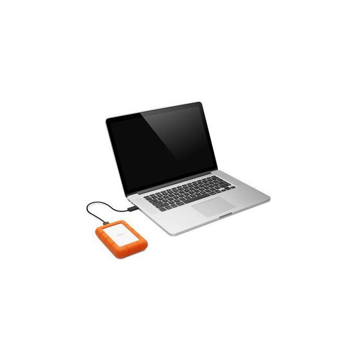 Disque dur externe - LACIE - Rugged Mini LAC9000298 - 2 To - 5400 trs/min - 3.2 Gen 1 - Orange / Argent