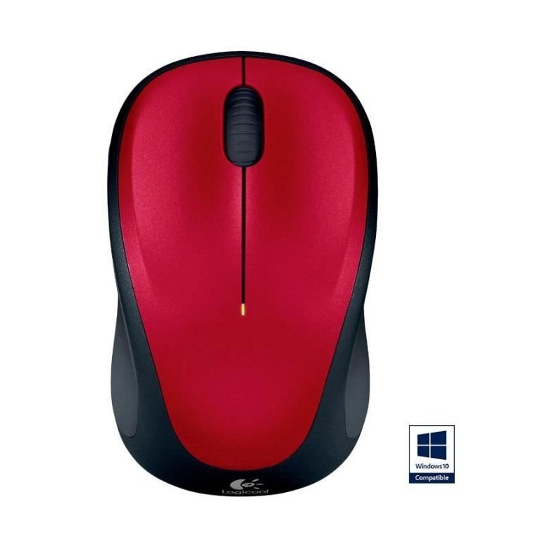 Souris - Sans fil - Logitech - M235 - Rouge