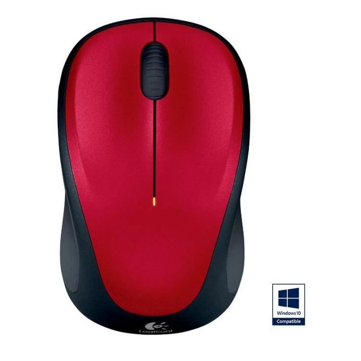Souris - Sans fil - Logitech - M235 - Rouge