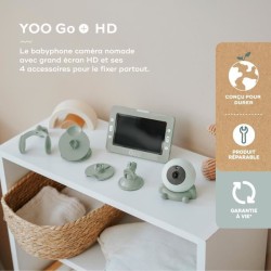 Babyphone Caméra YOO Go+ - Ecran HD 5 720P - Batterie Rechargeable, A