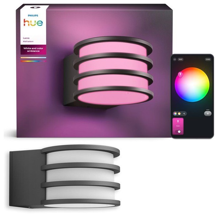 Applique murale - PHILIPS HUE - Lucca - Anthracite - A60 WCA - IP44