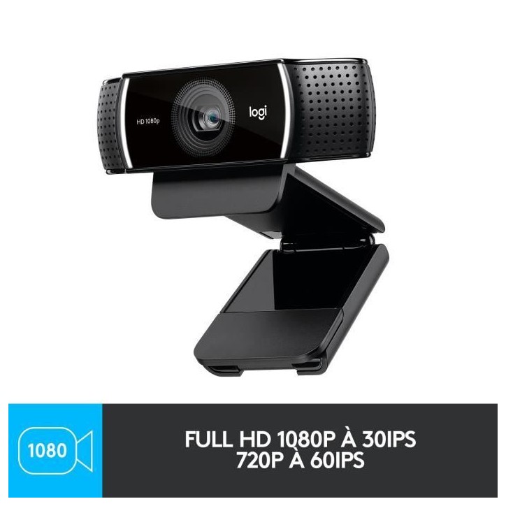 Webcam - Full HD 1080p - Logitech G - C922 Pro - Microphone intégré - Stream