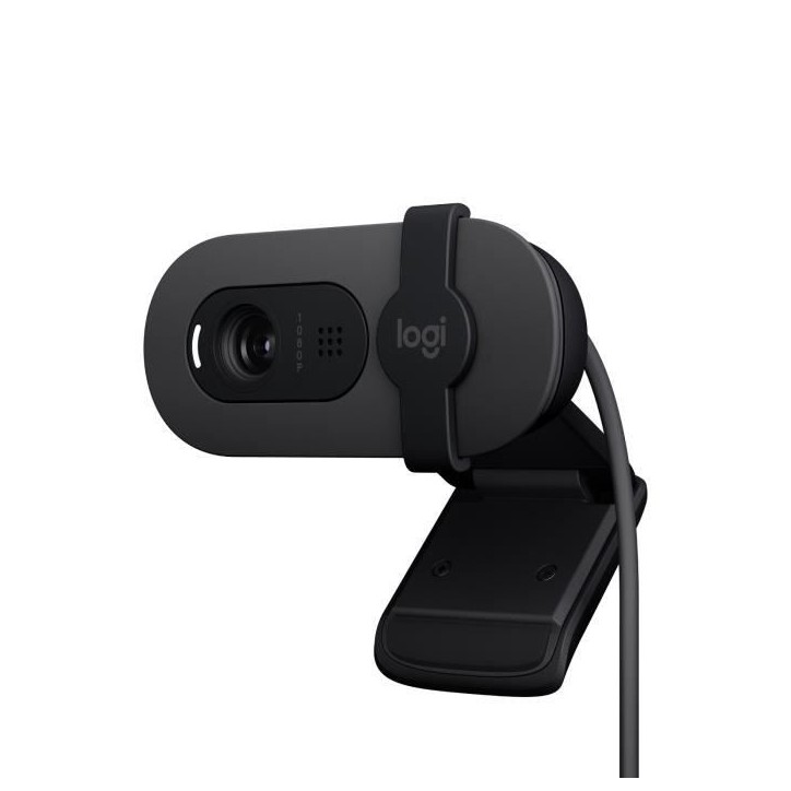 Webcam - Full HD 1080p - Logitech - Brio 100 - Microphone intégré - Graphite