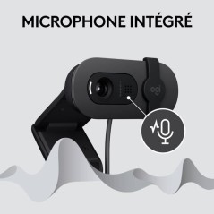 Webcam - Full HD 1080p - Logitech - Brio 100 - Microphone intégré -