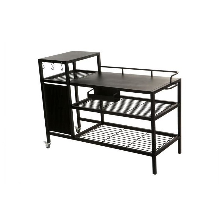 BRASERO Chariot pour Plancha - 128x60x89 cm - Pour plancha jusqu'a 4 feux - Métal - Noir BRASERO Chariot pour Plancha - 128x60x89 cm - Pour plancha jusqu'a 4 feux - Métal - Noir