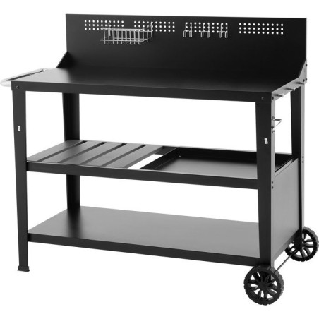 Chariot multifonction - COOKINGBOX - Plateau supérieur : 100 x 50 cm
