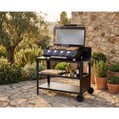 Chariot multifonction - COOKINGBOX - Plateau supérieur : 100 x 50 cm